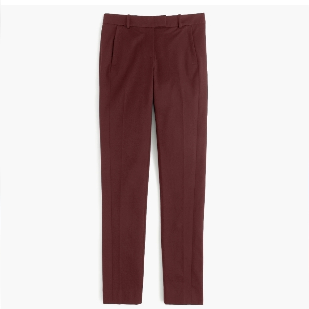 J. CREW cranberry wine red ankle pants sz 14 WP197